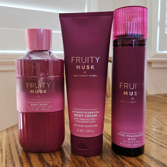 Bath & Body Works Other - 🛍BOGO 50% OFF🫧🧴🛁 NWT‼️Bath & Body Works "Fruity Musk" 3-piece Collection